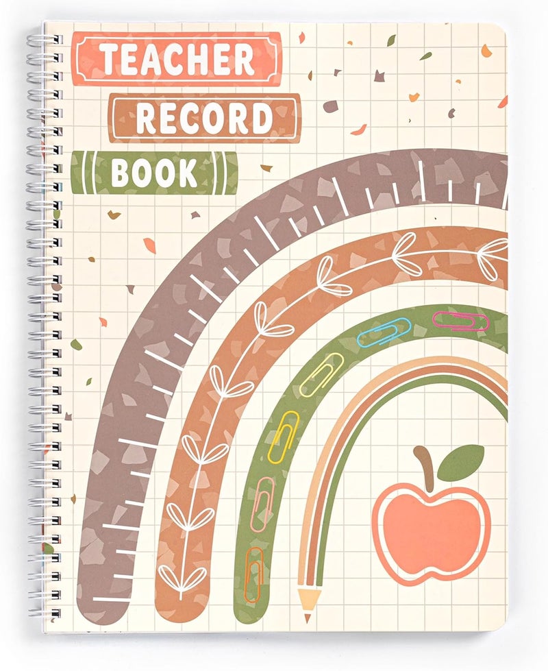 INKNOTE 120 Pages Teacher record book 11 x 8.27inch Teacher grade book Spiral bound Lesson planner Attendance book for School Classroom Office Supplies,Double Sided Printing - Image 1